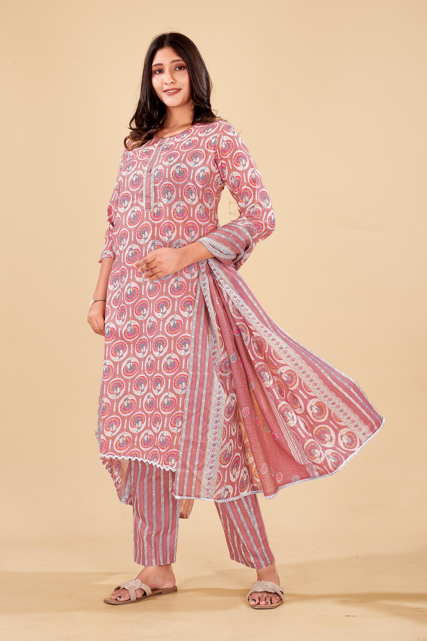 Gulbahaar Blossom Cotton Suit Set.