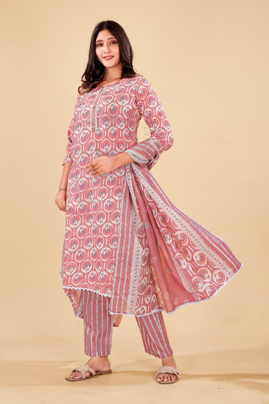 Gulbahaar Blossom Cotton Suit Set.