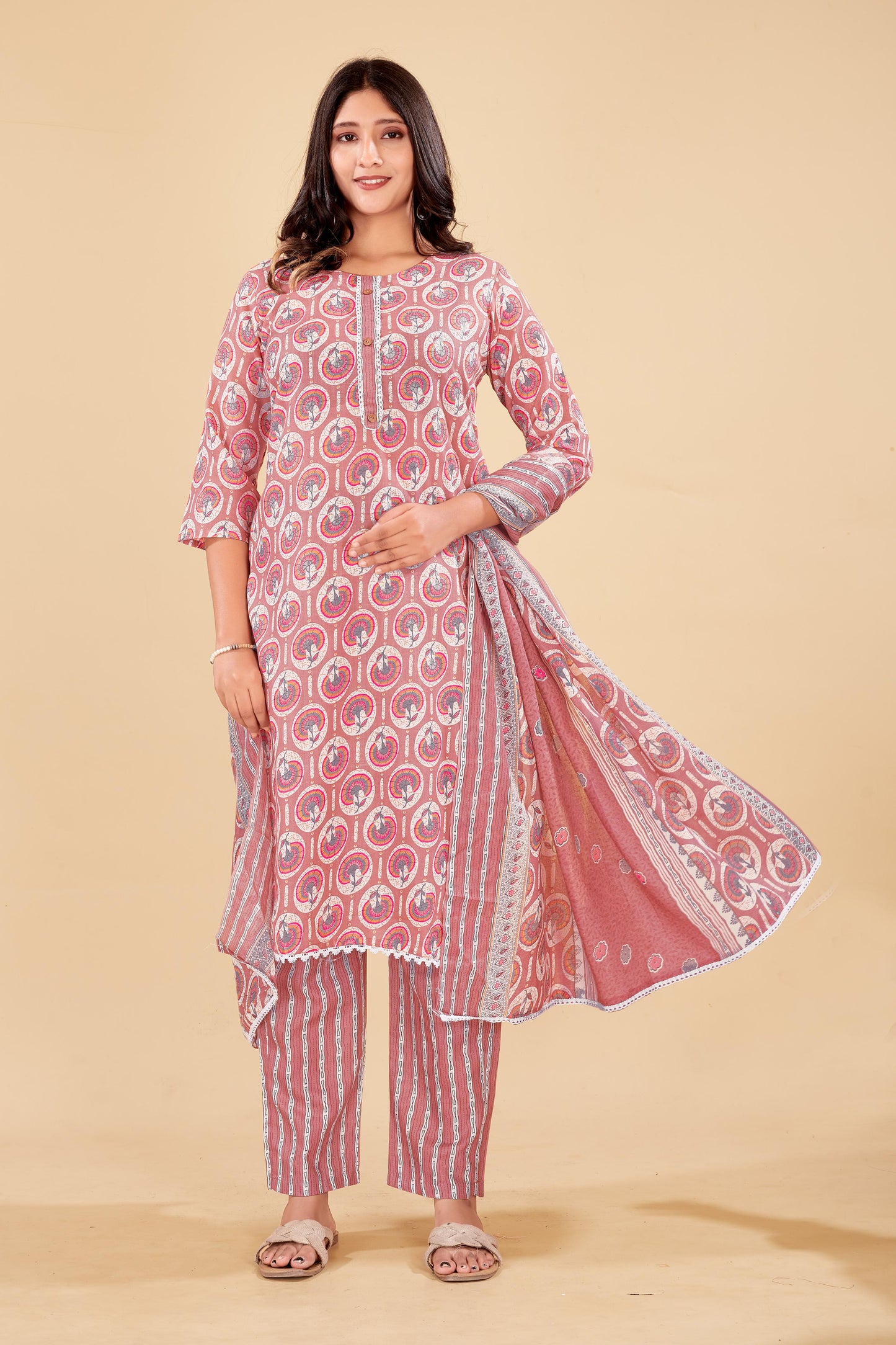 Gulbahaar Blossom Cotton Suit Set.